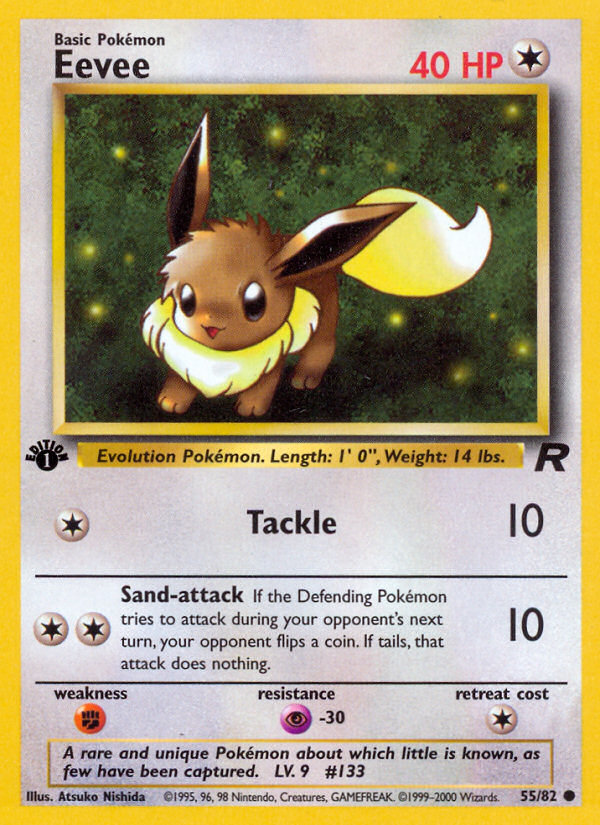 2000 Team Rocket Eevee 1st Edition 