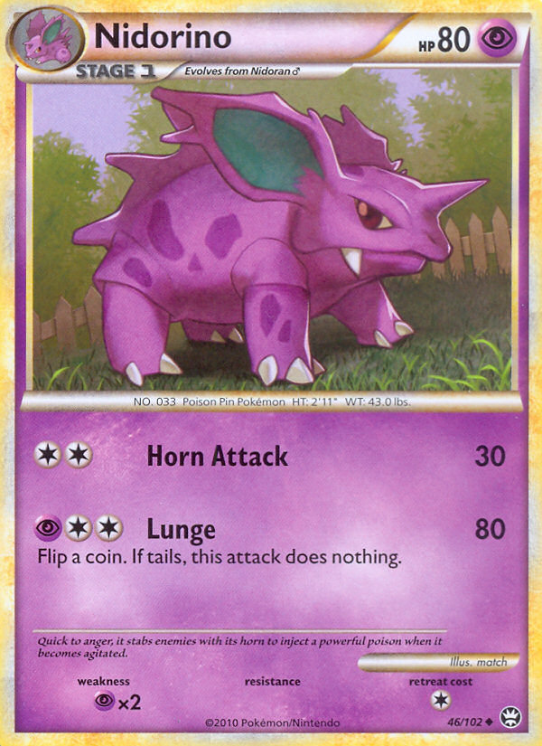 2010 Triumphant Nidorino Reverse Foil 