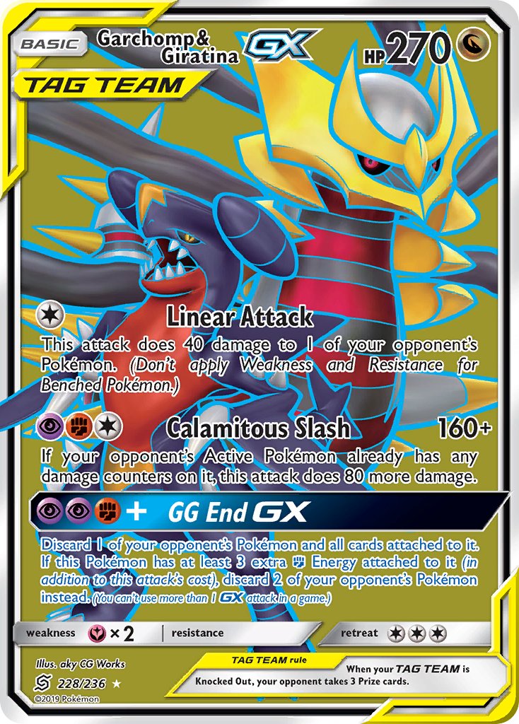 2019 Unified Minds Full Art/Garchomp & Giratina GX  